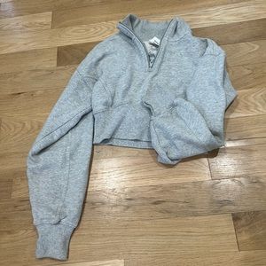 Aerie Corset Cropped Quarter-zip Sweatshirt